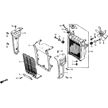 RADIATOR + COOLING FAN