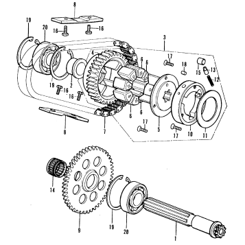 PRIMARY SHAFT + CHAIN