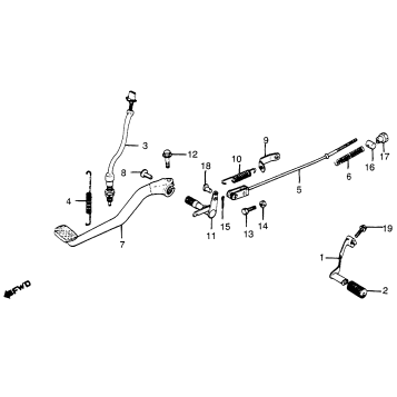 BRAKE PEDAL + CHANGE PEDAL