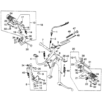 BRAKE PEDAL + STAND + STEP