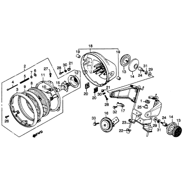 CB750K HEADLIGHT 81-82