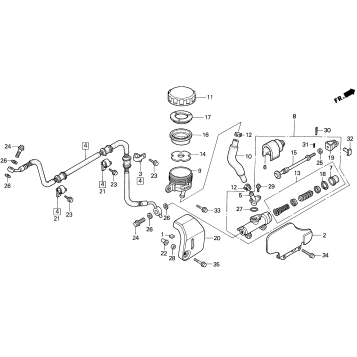 VT1100C2RR. BRAKE MASTER CYL.