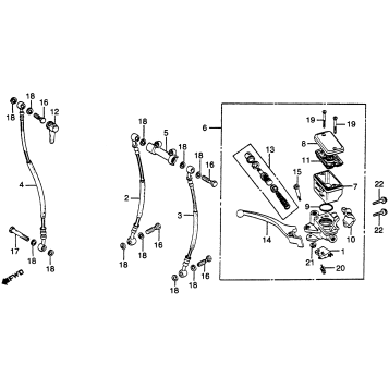 GL500I FRONT BRAKE MASTER + CYLINDER