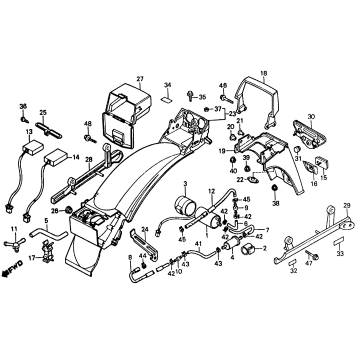 REAR FENDER + SPARK UNIT