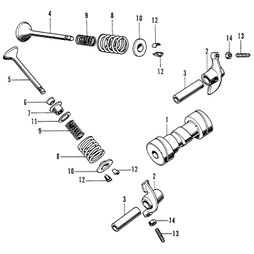 CAMSHAFT + VALVE