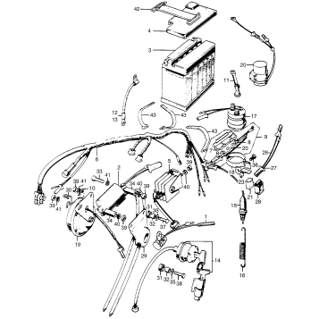 CB/CL175WIRE HARNESS + BATTERY