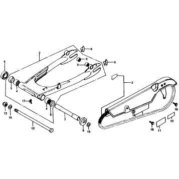 SWINGARM + CHAIN CASE 80-82