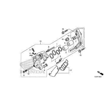FRONT BRAKE CALIPER      (STANDARD)
