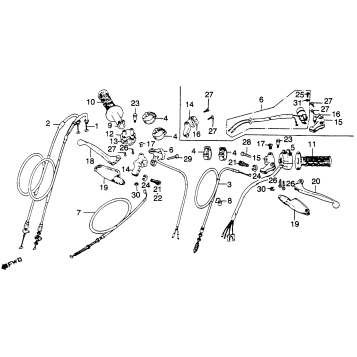 HANDLE SWITCH + LEVER + CABLE