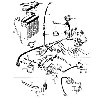 WIRE HARNESS + BATTERY