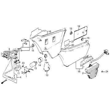 SIDE COVER + RECTIFIER