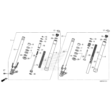 FRONT FORK               (CBR500RA'22/'23)