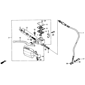 FRONT BRAKE MASTER CYLINDER 84-85