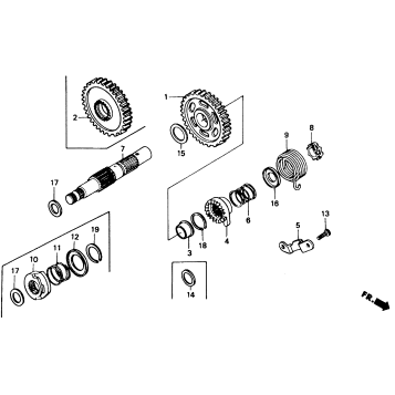 KICK STARTER SPINDLE