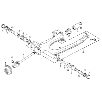 SWINGARM + PROPELLER SHAFT