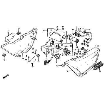 SIDE COVER + SPARK UNIT + RECTIFIER