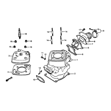 CYLINDER + CYLINDER HEAD 83