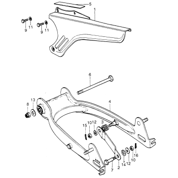 SWINGARM + CHAIN CASE