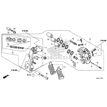 LEFT FRONT BRAKE CALIPER