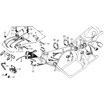 WIRE HARNESS + HORN + IGNITION COIL