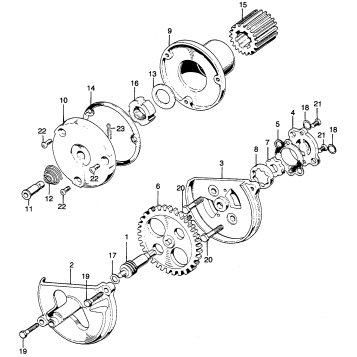 OIL FILTER ROTOR + OIL PUMP
