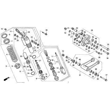 REAR SHOCK ABSORBER 95-97