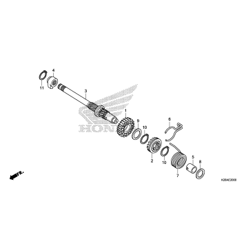 KICK STARTER SPINDLE