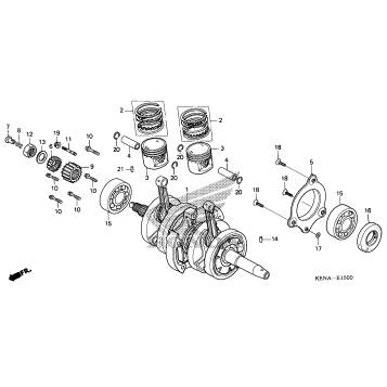 CRANKSHAFT + PISTON