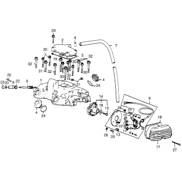 CYLINDER HEAD COVER + POINTS + ADVANCER