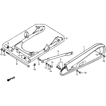 SWINGARM + CHAIN CASE