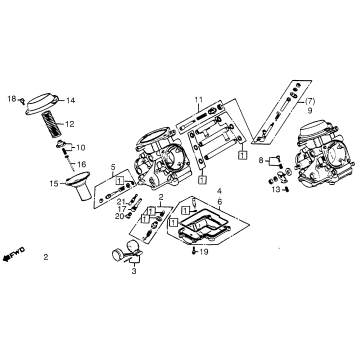 1200/I/ACARBURETOR COMP. PARTS