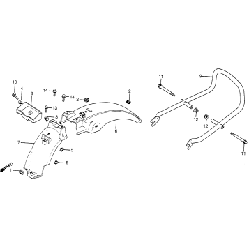 REAR FENDER + BUMPER