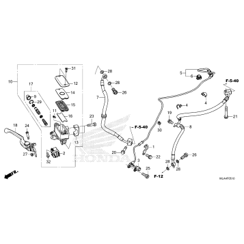 FRONT BRAKE MASTER       CYLINDER