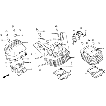 CYLINDER HEAD + CYLINDER