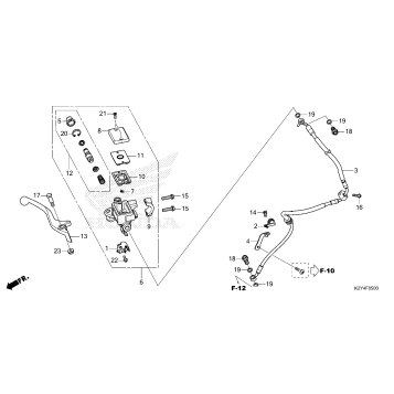 FRONT BRAKE MASTER       CYLINDER (CMX300)