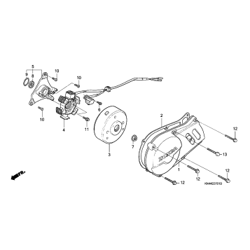 LEFT CRANKCASE COVER     ('92)