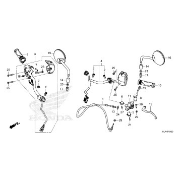 HANDLE SWITCH@LEVER@CABLE@MIRROR