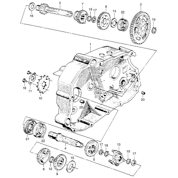TRANSMISSION + LEFT CRANKCASE (1)