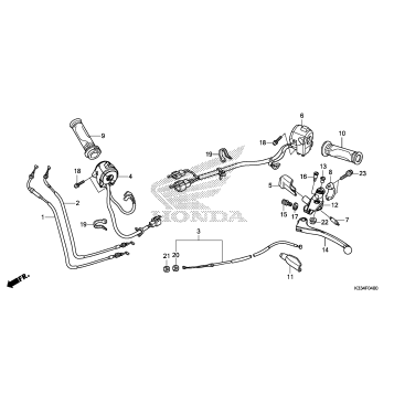 HANDLE LEVER@SWITCH@CABLE