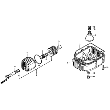 OIL FILTER + OIL PAN