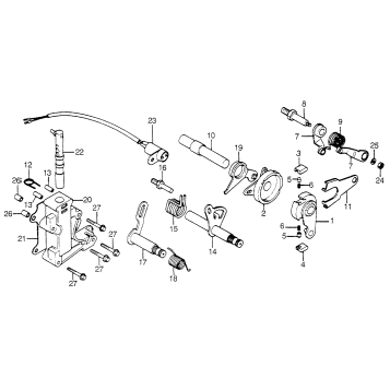 GEARSHIFT SPINDLE + VALVE BODY
