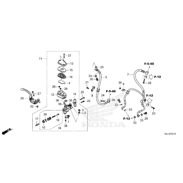 FRONT BRAKE MASTER       CYLINDER