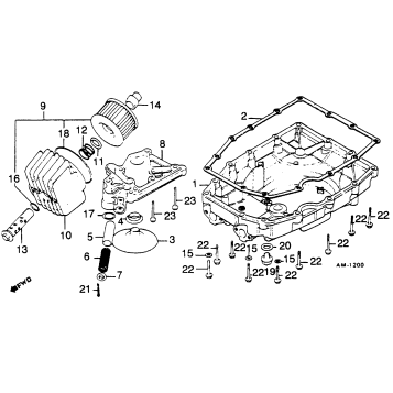 OIL FILTER + OIL PAN