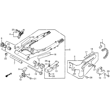 SWINGARM + CHAIN CASE