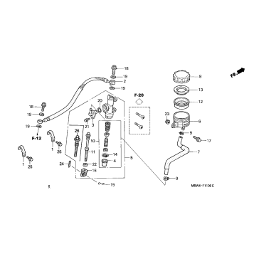 REAR BRAKE MASTER CYLINDER