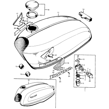 FUEL TANK + FUEL VALVE
