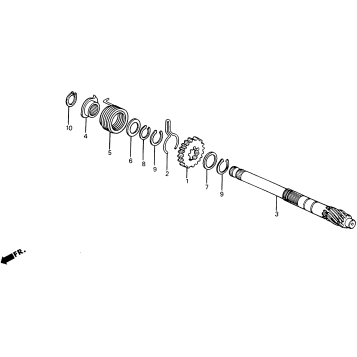 KICK STARTER SPINDLE