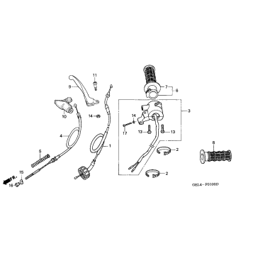 HANDLE LEVER + SWITCH + CABLE