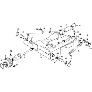 SWINGARM + PROPELLER SHAFT
