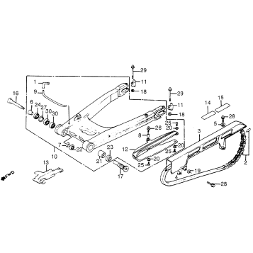 SWINGARM + CHAIN CASE
